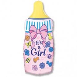 Пляшечка з бантом (рожева)